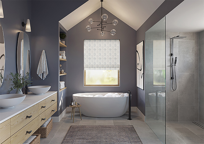 Gentle Palm, Stone - Roman Blind - Image 8